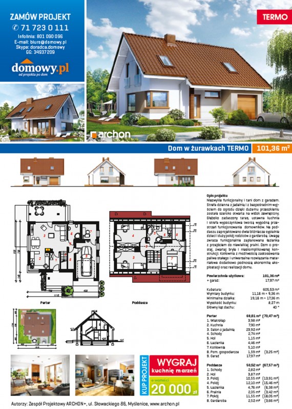 Projekty domów - Dom w żurawkach TERMO